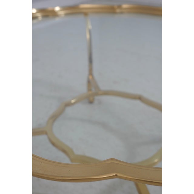 Labarge Labarge Brass & Glass Regency Coffee Cocktail Table For Sale - Image 4 of 14