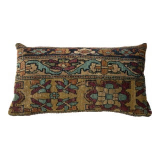 Antique Kerman Rug Fragment Pillow For Sale