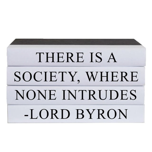 Modern Decorative Books - Quote Book Stack - "A Society" For Sale - Image 3 of 3