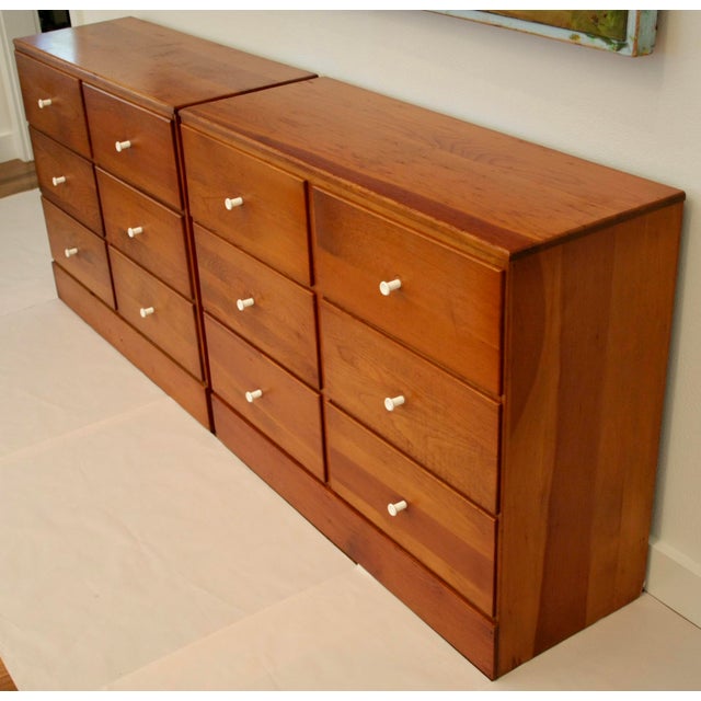 Pine ShakerStyle Bachelor Chests A Pair Chairish