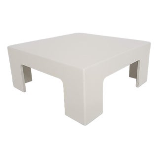 White Square Coffee Table by Marc Berthier, France, 1970s For Sale