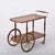 Mid-Century Italian Mahogany and Brass Serving Bar Cart, 1960s For Sale - Image 3 of 18