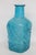 Blue Squared Glass Bottle Embossed Carafe With Grapes Lattice Vase 4801b For Sale In Miami - Image 6 of 14