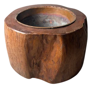 Wooden Log Hibachi, Japan, 1920s