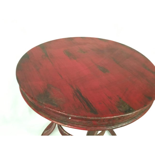 Metal Side Table 1980s Red For Sale - Image 7 of 12