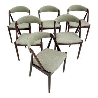 Mid-Century Modern Model 31 Dining Chairs in Teak by Kai Kristiansen, Denmark, 1960s, Set of 6 For Sale