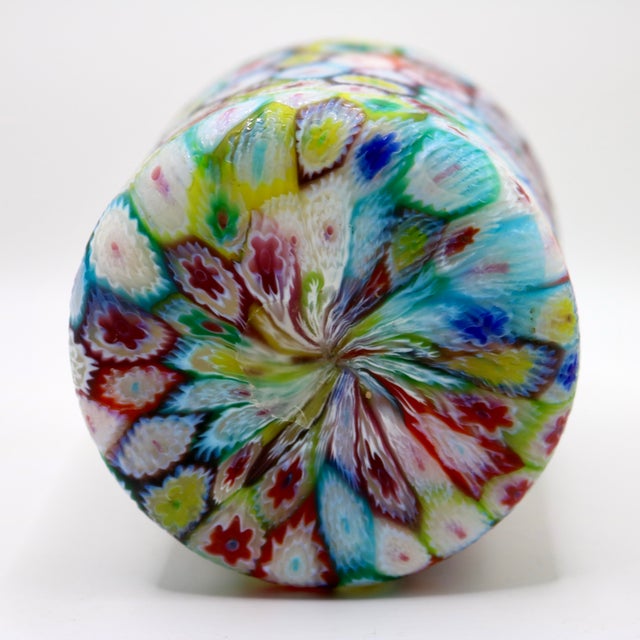 Mid 20th Century Mid-20th Century Murano Fratelli Toso Millefiori Art Glass Paperweight Container For Sale - Image 5 of 9