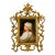 Antique 19th C. German Porcelain Plaque of Beatrice Cenci Signed C. Russhuldt, Gilt Rococo Frame For Sale