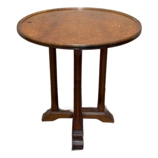 Antique Edwardian Burl Veneer Maritime Lamp Table Attributed Ocean Liner Furniture, Circa 1900 For Sale