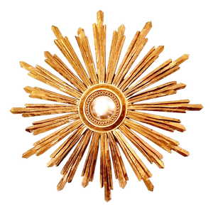 Large Sunburst Wall Mirror in Gilded Wood, Italy, 1960s