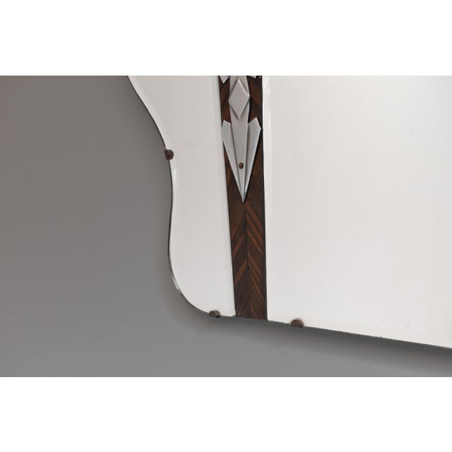 Metal Vintage Art Deco Mirror, 1920s For Sale - Image 7 of 8