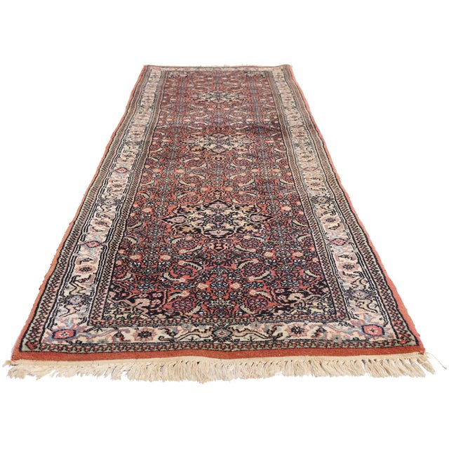 Rustic Vintage Indian Bijar Rug Runner, 02'07 X 09'11 For Sale - Image 3 of 10
