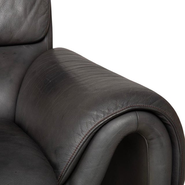 Black Leather DS-2011 Two-Seater Sofa from De Sede For Sale - Image 5 of 18
