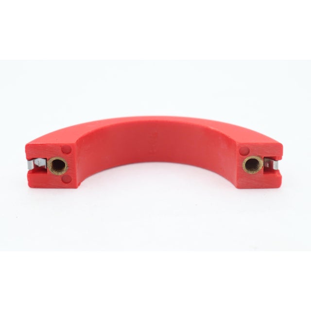 Set of Vintage 3 In. Red Plastic Art Deco Drawer Pulls For Sale - Image 6 of 6
