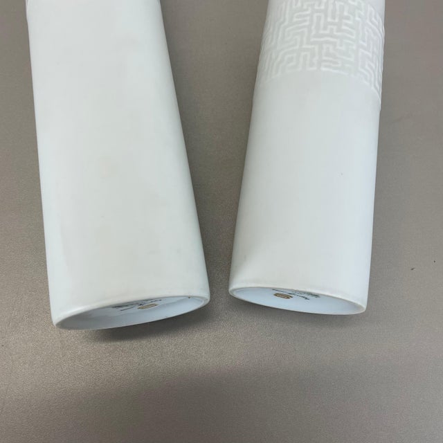 Abstract Porcelain Vases by Cuno Fischer for Rosenthal, Germany, 1980s, Set of 2 For Sale - Image 17 of 18