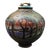 Ken Jensen 1998 Signed Large Landscape Scene Raku Pottery Covered Vessel Pot Jar For Sale