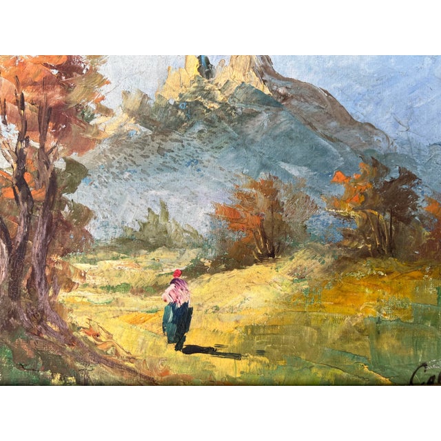 1970s 70's Vintage Cordo Oil Landscape Painting For Sale - Image 5 of 13