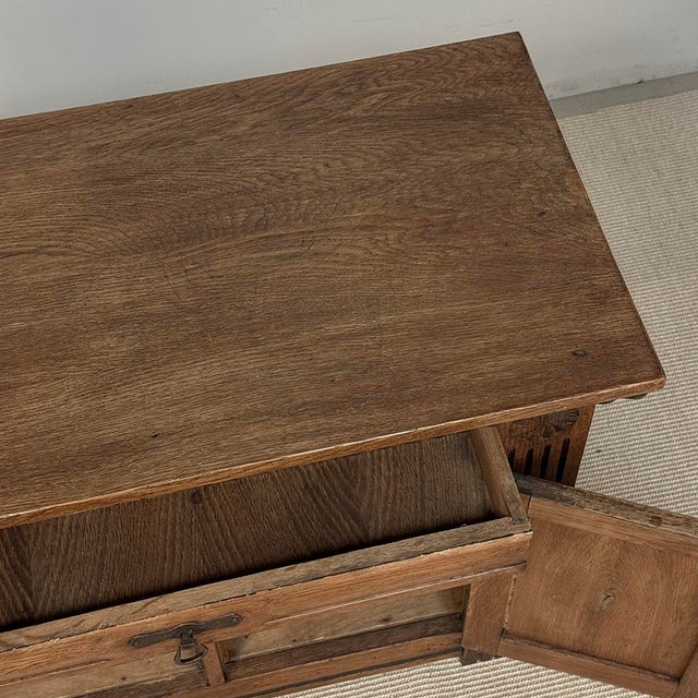 Vintage Neo-Gothic Oak Petite Cabinet For Sale - Image 18 of 18