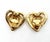 Chanel Chanel Vintage Gold Plated Spiral CC Heart Clip on Earrings, A Pair For Sale - Image 4 of 4