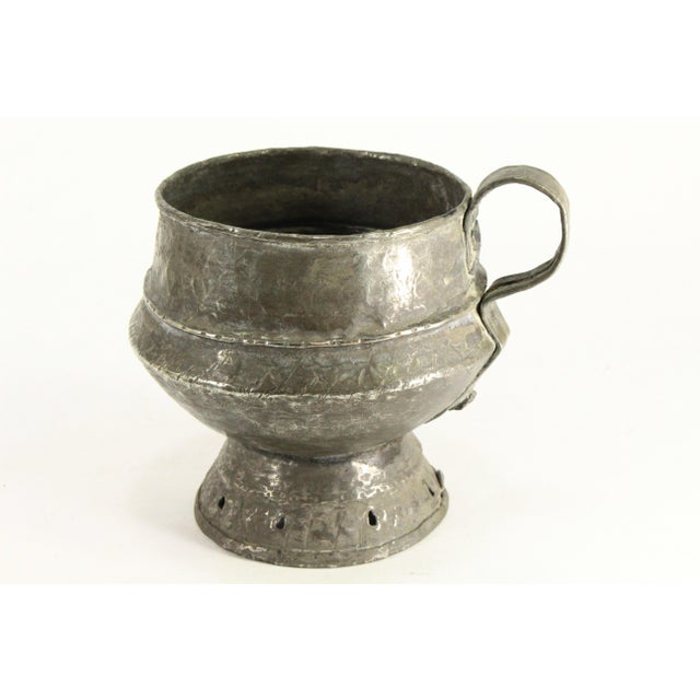 19th C. Qajar Indo-Persian Censer Incense Burner, Tinned Copper For Sale - Image 13 of 18