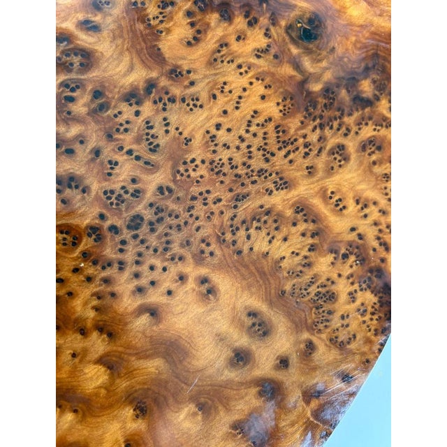Brown Oval Wooden Tray, France, 1970s For Sale - Image 8 of 10