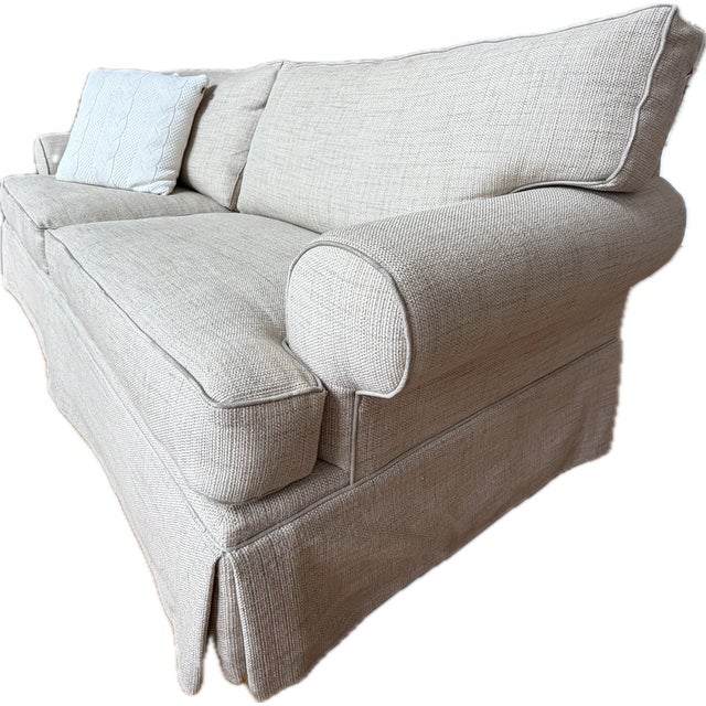 Custom Roll Arm Sofa by Mitchell Gold and Bob Williams Platinum Collection For Sale - Image 9 of 18