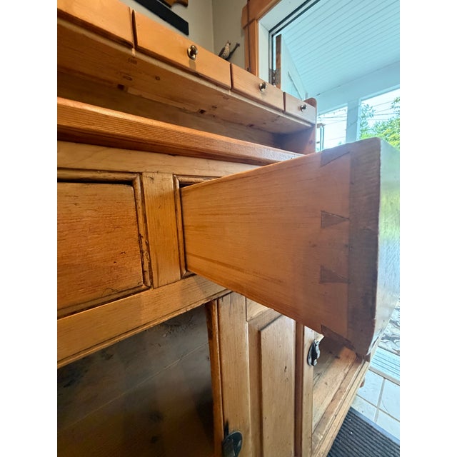 Antique English Pine Sideboard For Sale - Image 9 of 12