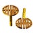 1960s 1960s 14k MCM Round Chinese "Longevity" Cufflinks Circle Cut Men's Cufflinks, Pair For Sale - Image 5 of 7