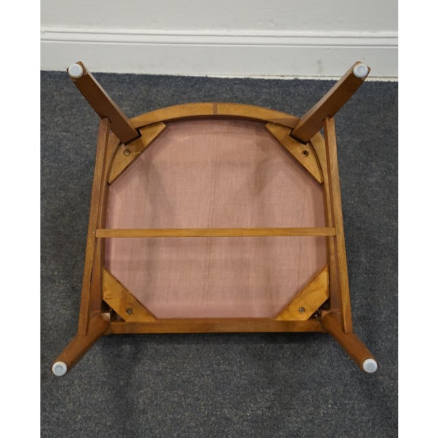 Brown High End Vintage Maple MCM Mid Century Modern Inspired Contemporary Dining Side Chair For Sale - Image 8 of 9