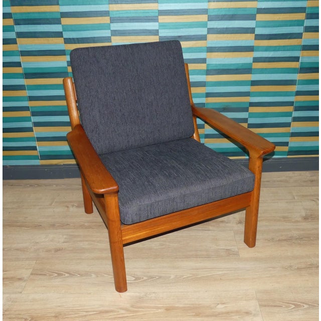 High-quality, sturdy danish design easy chair armchair design classic of the 60s/70s elegant teak furniture designed by...