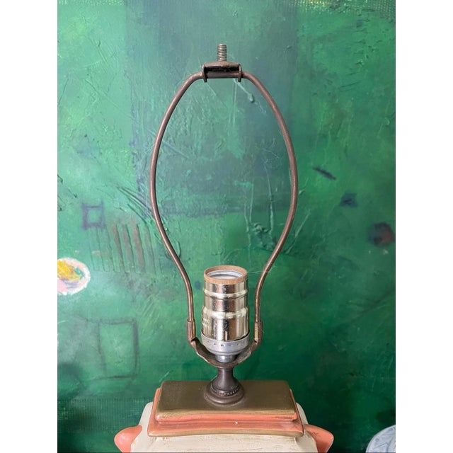 Early 20th Century Early 20th Century Asian Plaster Ming Influenced Lamp For Sale - Image 5 of 9