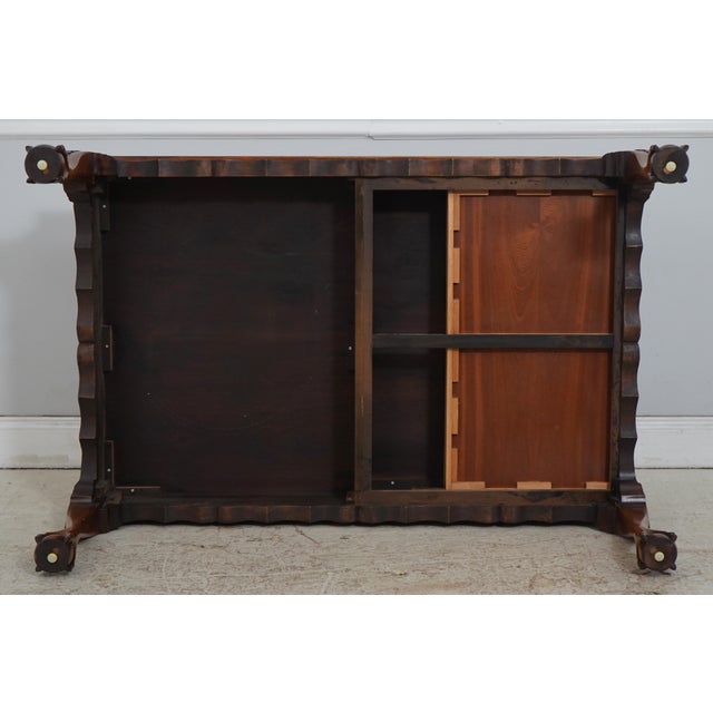 Trosby English Inlaid Leather Top Coffee Table For Sale - Image 16 of 17