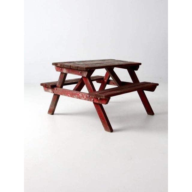 Mid 20th Century Vintage Children's Picnic Table For Sale - Image 5 of 11