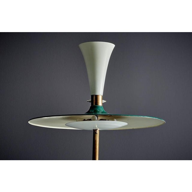 Floor Lamp with White Marble Base in the style of Stilnovo, Italy, 1950s For Sale - Image 14 of 17
