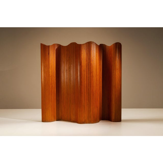 Tambour Folding Screen in Pine by Joamin Baumann for Baumman Fils & Cie, France, 1940 For Sale - Image 16 of 16