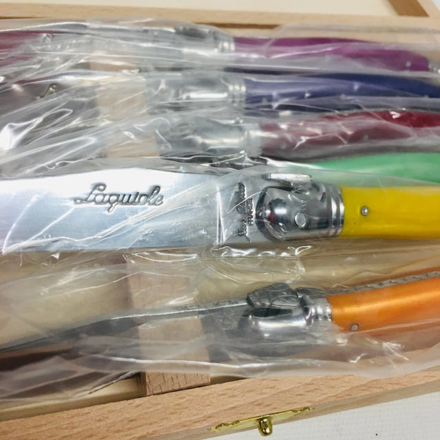 Contemporary Jean Dubost Laguoile Stainless Steel Steak Knives - Set of 7 For Sale In Boston - Image 6 of 8