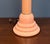 Pair of Post Modern 1980s Peach Ceramic Table Lamps With Brass Trim For Sale In Philadelphia - Image 6 of 7