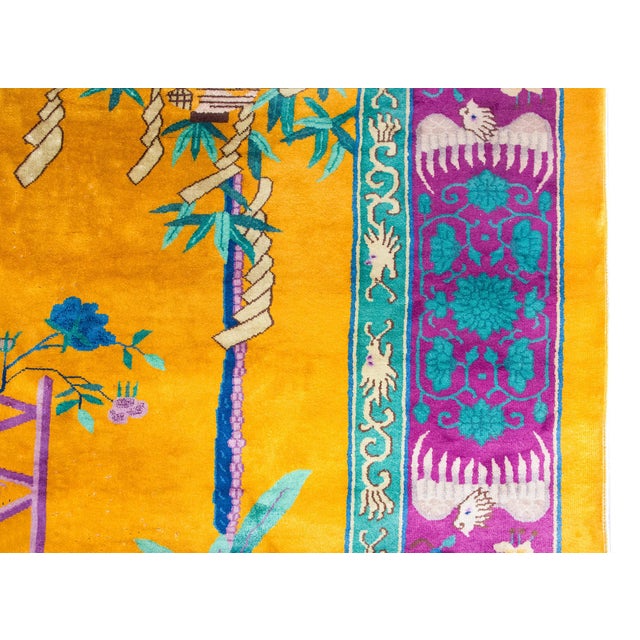 1920s Extraordinary Early 20th Century Chinese Art Deco Rug For Sale - Image 5 of 15