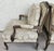 Vintage French Louis XV Armchairs Damask Linen Pair For Sale - Image 13 of 16