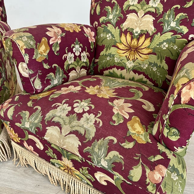Napoleon III Style Armchairs With Fringes - A Pair For Sale - Image 9 of 9