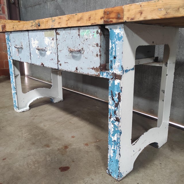 Industrial Workbench in Metal For Sale - Image 6 of 12