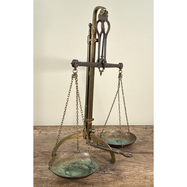 Antique Vandome Titford and Pawson London Brass Apothecary Balance Scale For Sale - Image 10 of 12