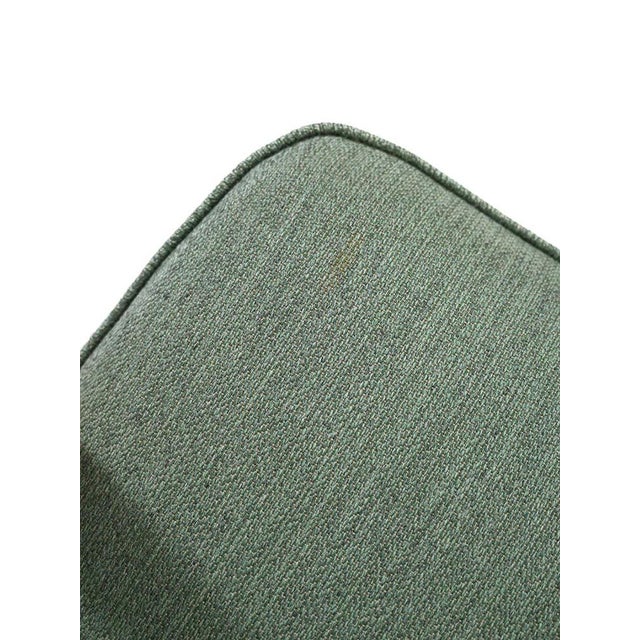 Scandinavian Armchair in Sage Green Wool, 1960s For Sale - Image 9 of 11