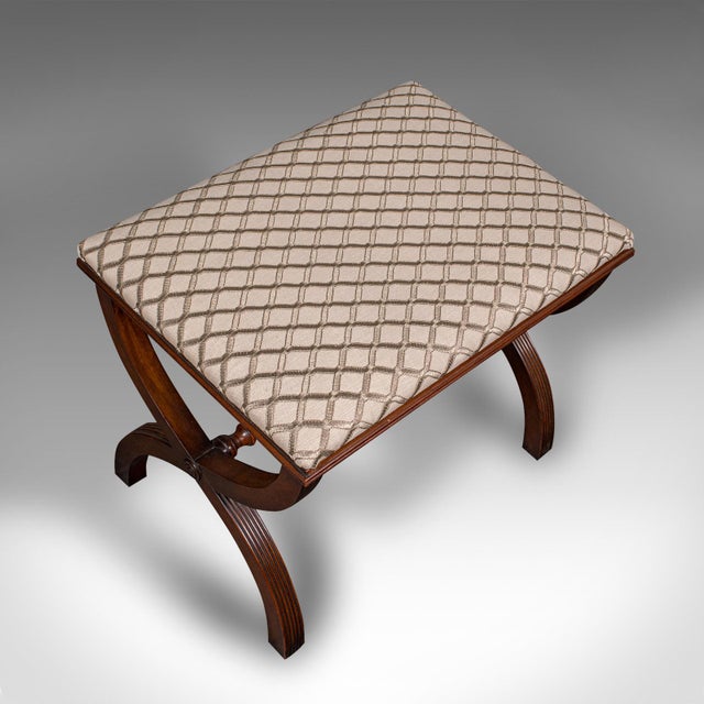 1980's Vintage Regency Revival Footstool For Sale - Image 6 of 9