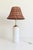 Metal Mid-Century Marbella Style White Ceramic, Brass and Wicker Table Lamp from Carstens Tönnieshof, 1960s For Sale - Image 7 of 15