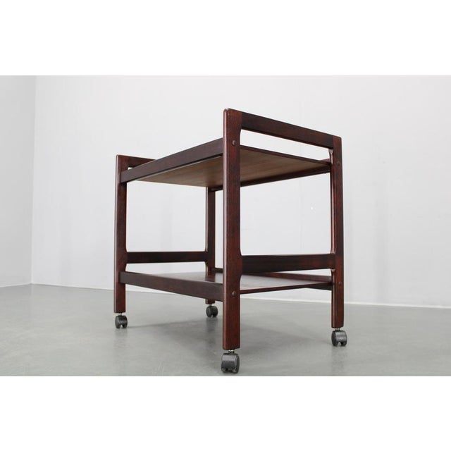 Wood Vintage Scandinavian Teak Serving Cart from BRDR Furbo Spøttrup, 1970s For Sale - Image 7 of 13