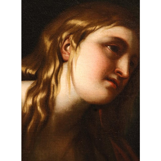 Workshop of Guido Reni, Penitent Magdalene, 1650, Oil on Canvas For Sale - Image 11 of 15
