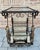 19th Century French Table Iron Bar Cart with Wheels and Two Mirror Tops For Sale In Miami - Image 6 of 18