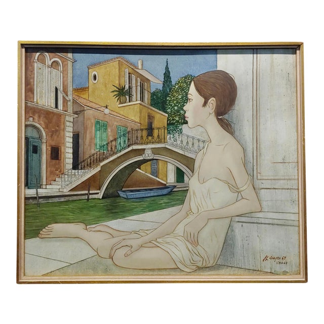 Philippe Noyer - the Venetian Girl -Oil Painting For Sale