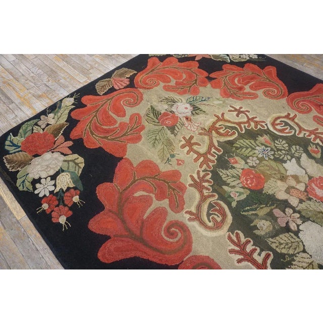 19th Century American Hooked Rug ( 6'2" x 10'6" - 188 x 320 )